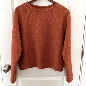 a new day | Long Sleeve Boat Neck Ottoman Top